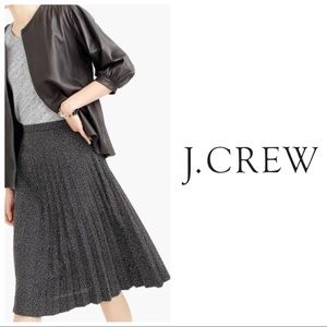 J. Crew Black Midi Skirt in Mini Dot